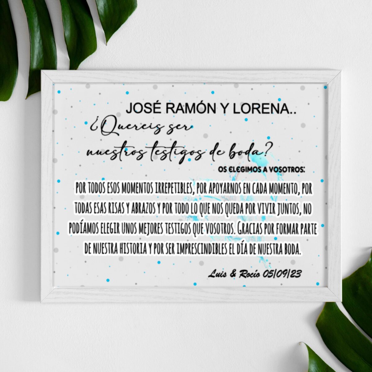 Marco y Lámina (Quieres ser mi testigo de boda) - Imagen 1