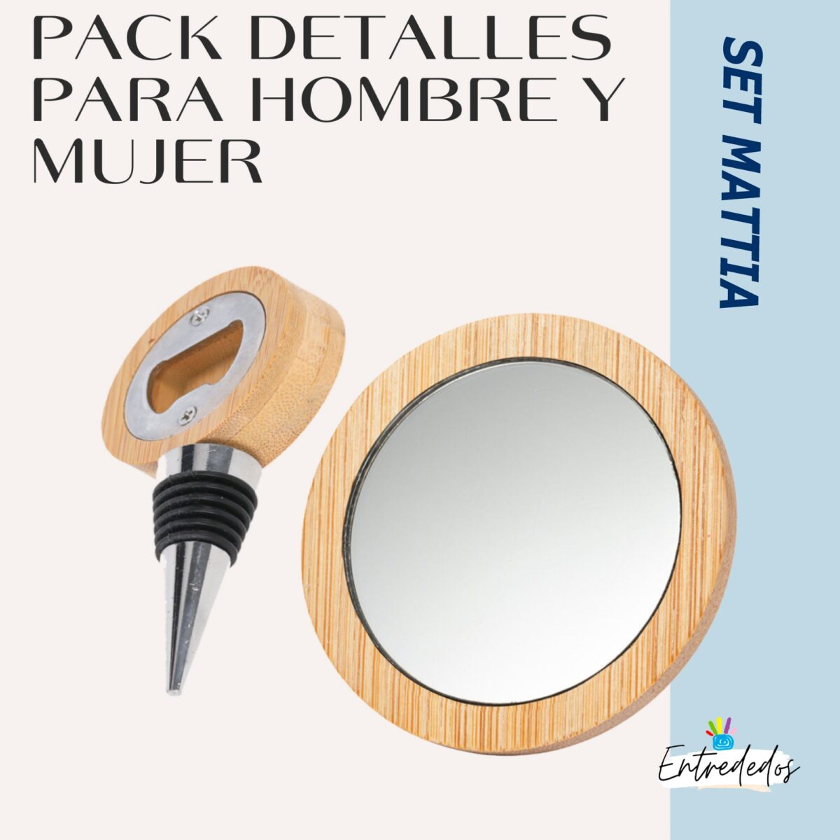 Pack Mattia  Espejo + tapón con abrebotellas - Imagen 2