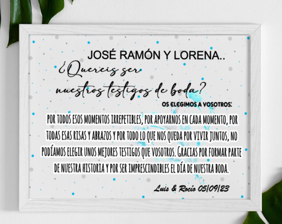 Marco y Lámina (Quieres ser mi testigo de boda) - Imagen 2
