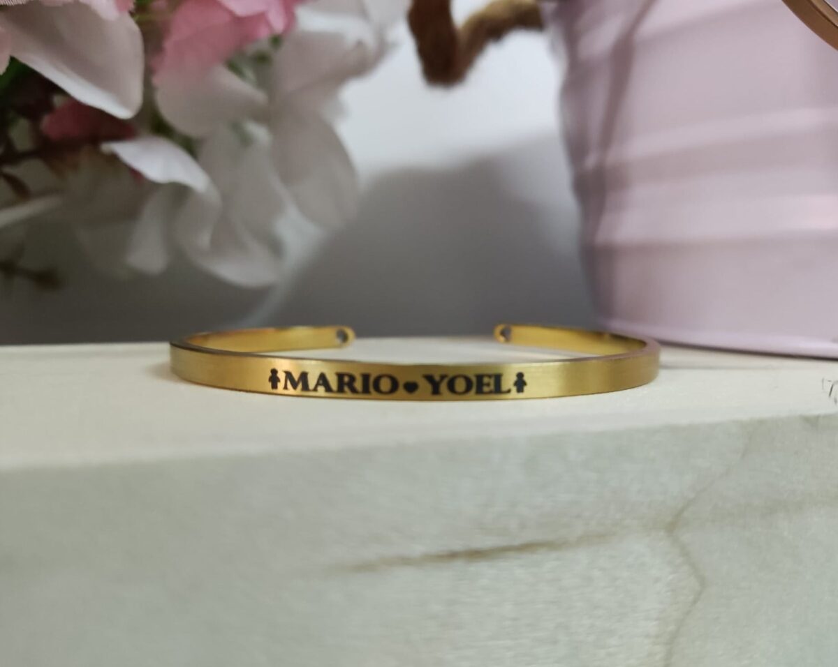 Brazalete o pulsera de acero inoxidable PLATA - Imagen 5