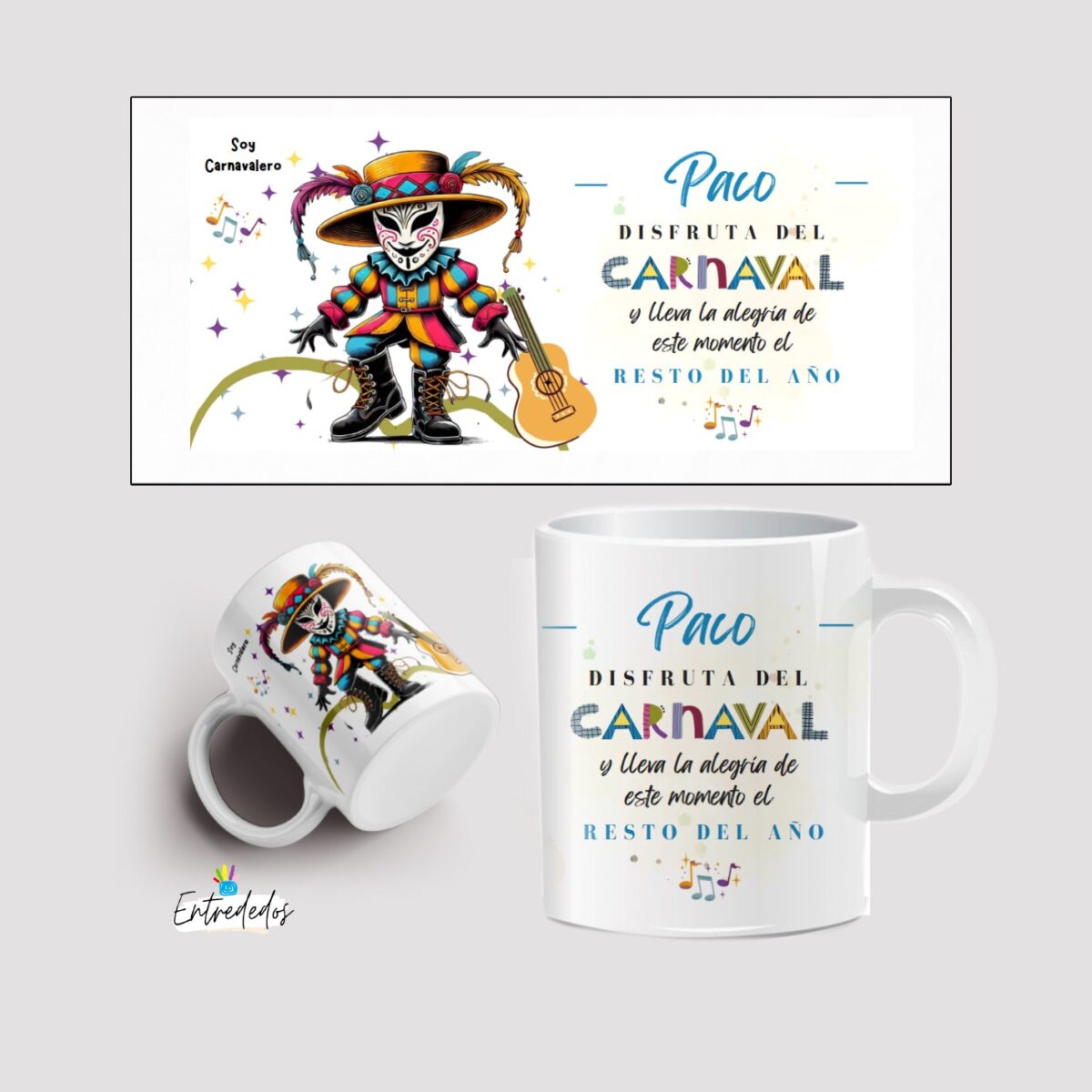 Taza personalizada Soy Carnavalero - Imagen 1