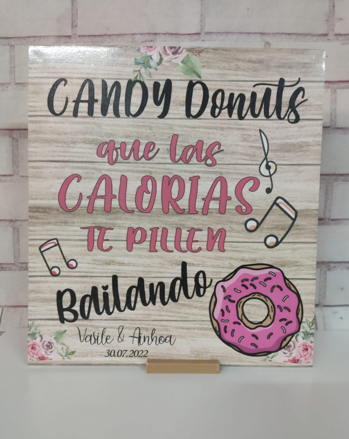Cartel cartón decorativo CANDY DÓNUTS - Imagen 1
