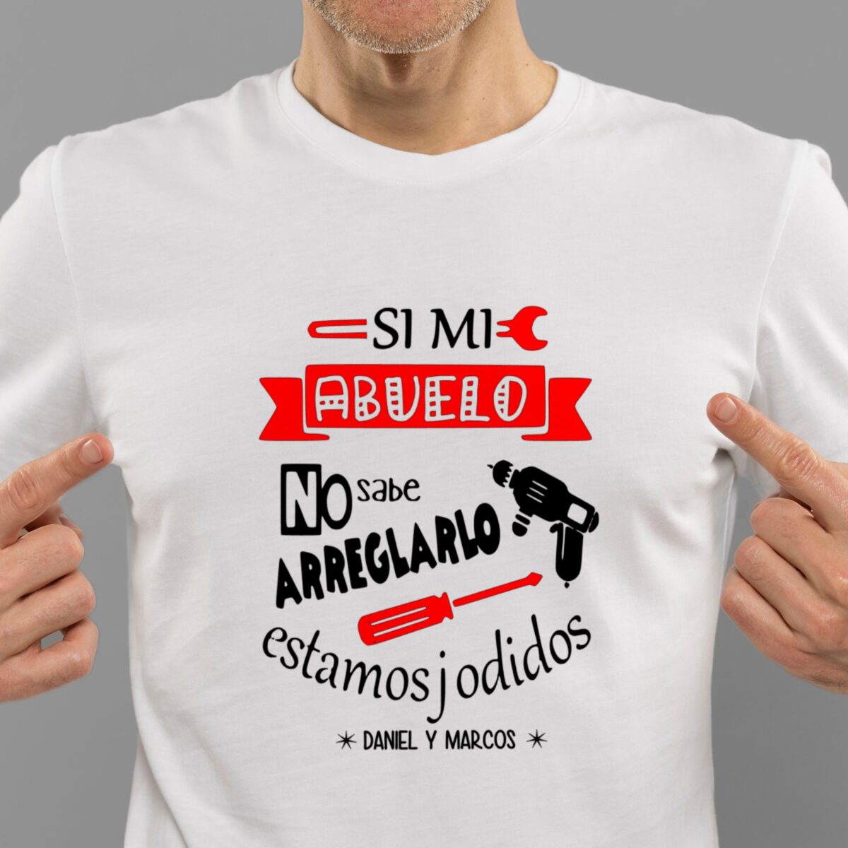 Camiseta ABUELO" si no sabe arreglarlo" - Imagen 3
