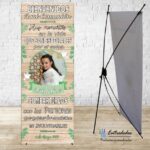 Banner Creativo para Eventos COMUNIÓN MADERA VERDE