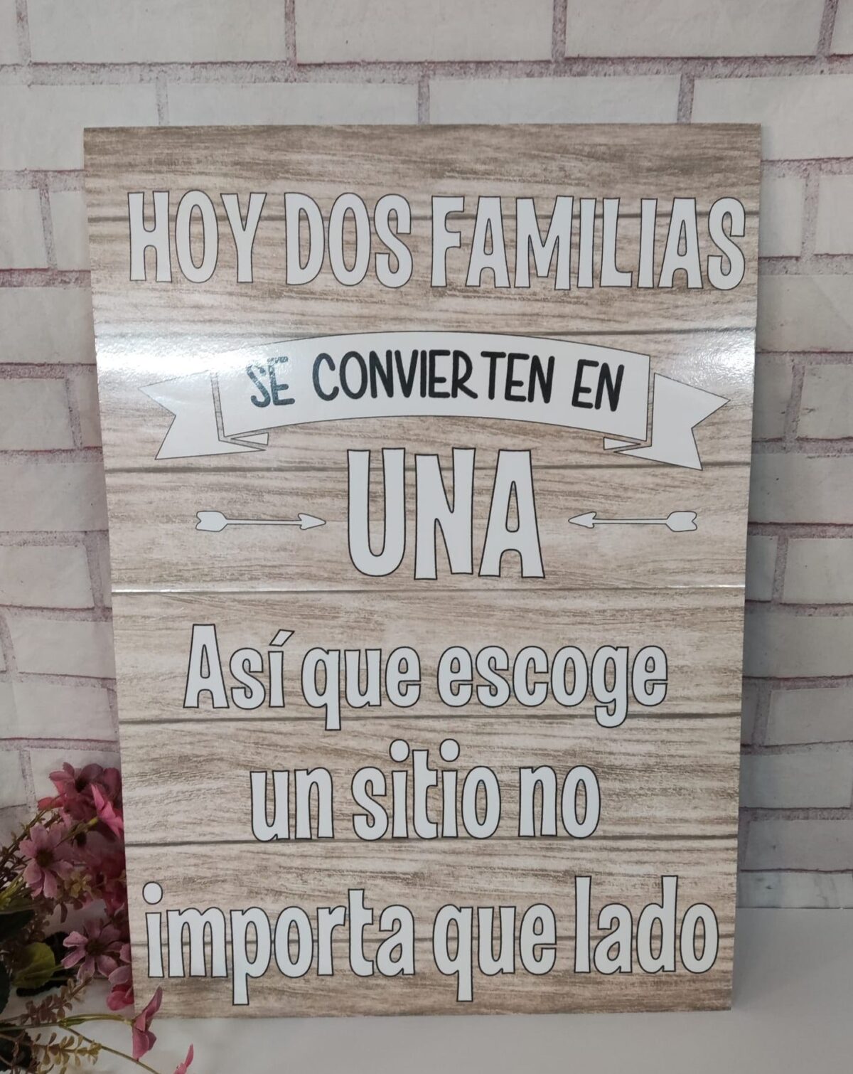 Cartel cartón decorativo  MADERA NATURAL - Imagen 1