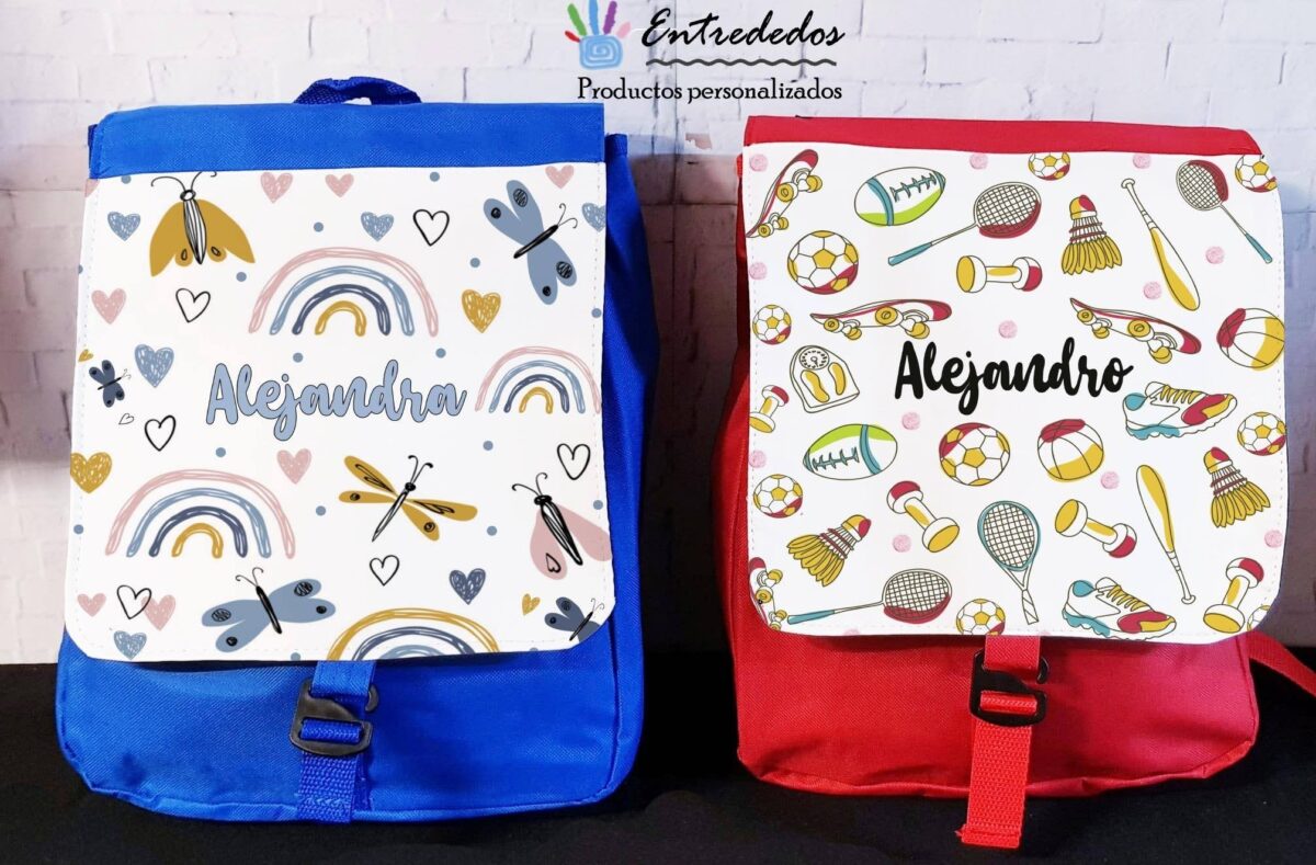 Mochila con cierre velcro personalizada para el cole - Imagen 7