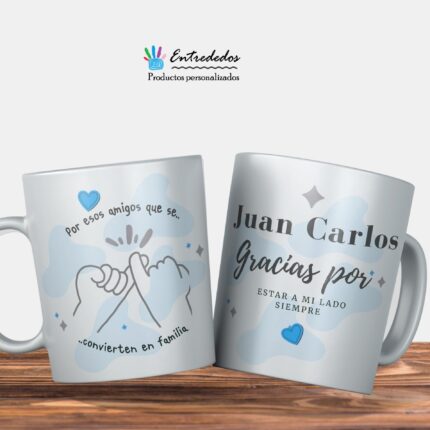 Taza  personalizada  por esos amigos que se convierten en....