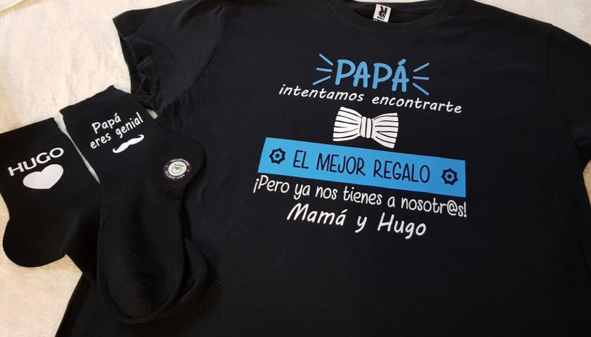 Camiseta papá" NO SABIAMOS QUE REGALARTE" - Imagen 4