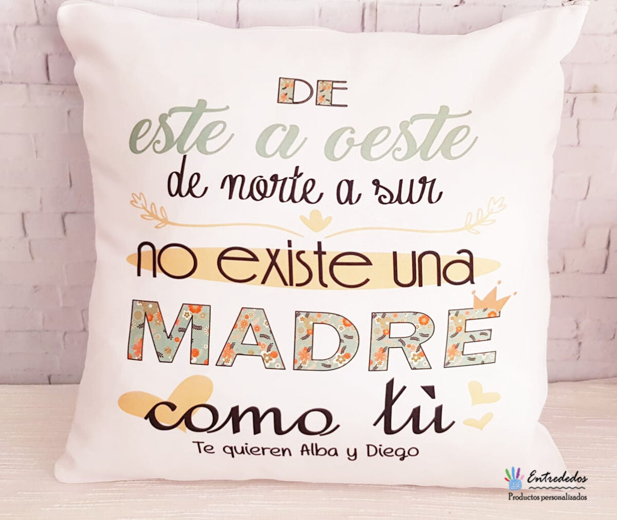 Cojín dedicatoria para madre - Imagen 2