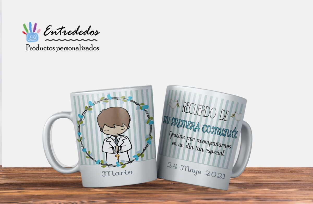Taza comunión diseño Mario - Imagen 2
