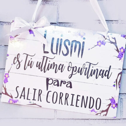 Cartel de cartón para pajes "FLORES"