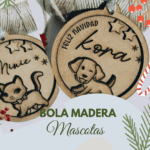 Bola de Navidad de Madera Personalizada para Mascotas