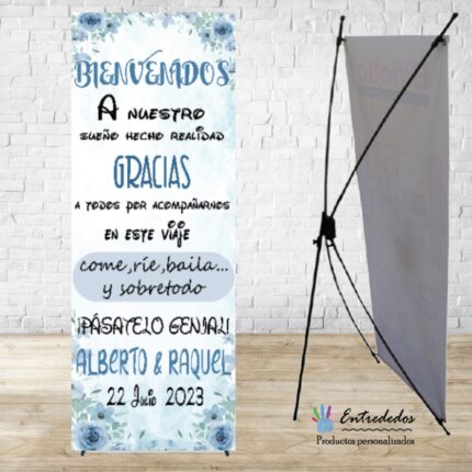 Banner para eventos FLORECILLA AZUL