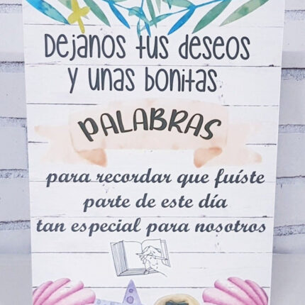 Cartel decorativo DEJANOS TUS DESEOS