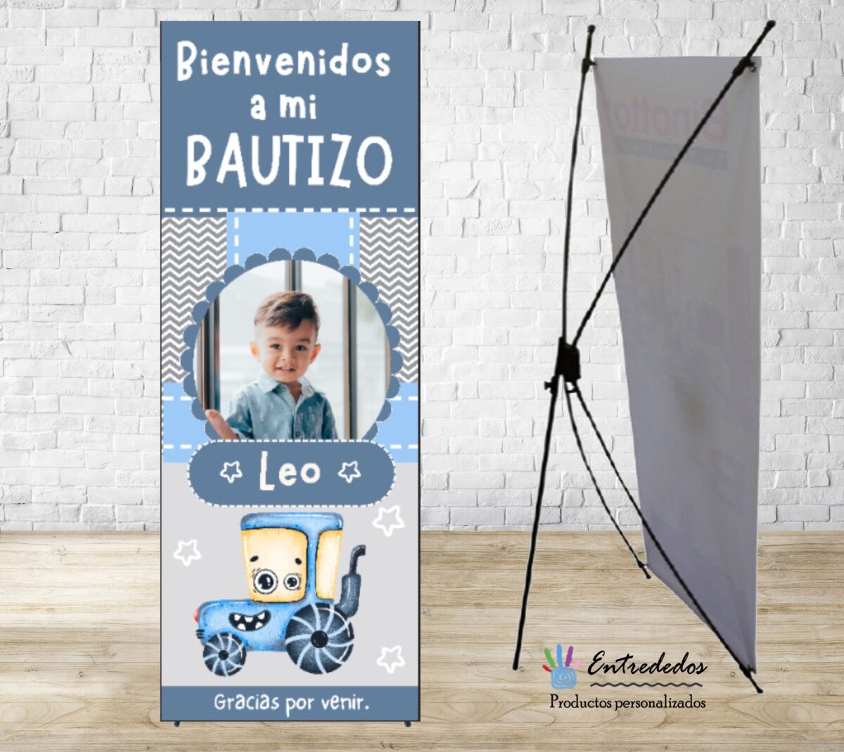 Banner para niños COCHE AZUL - Imagen 1