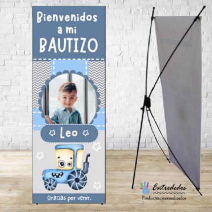 Banner para niños COCHE AZUL