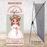 Banner Creativo para Eventos COMUNIÓN CORONA FLORES