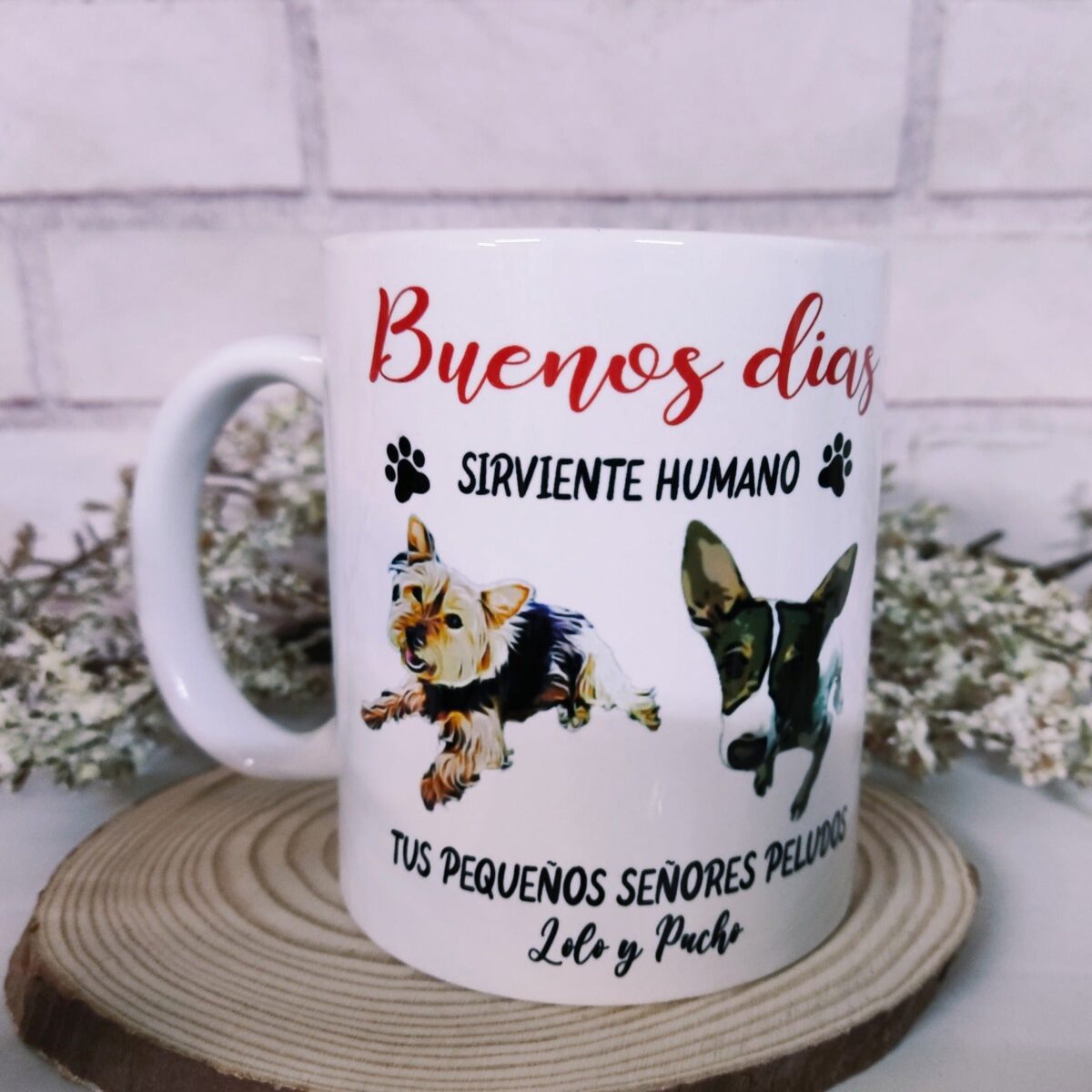 Taza mascota buenos días sirviente humano - Imagen 1
