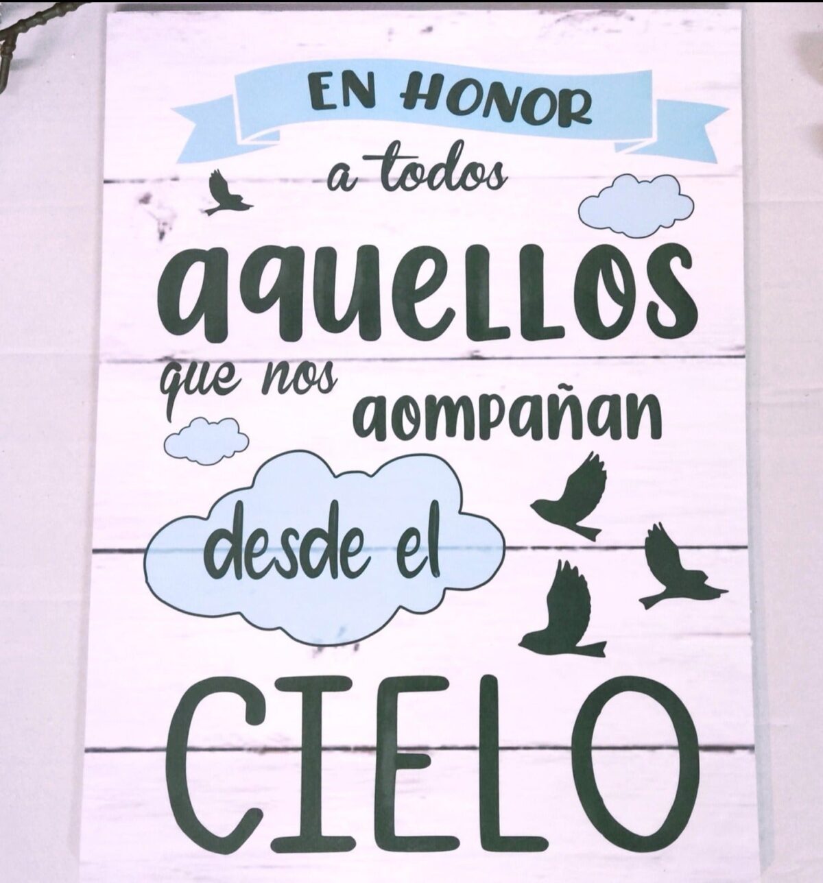 Cartel cartón 04 decorativo TROCITO CIELO - Imagen 1