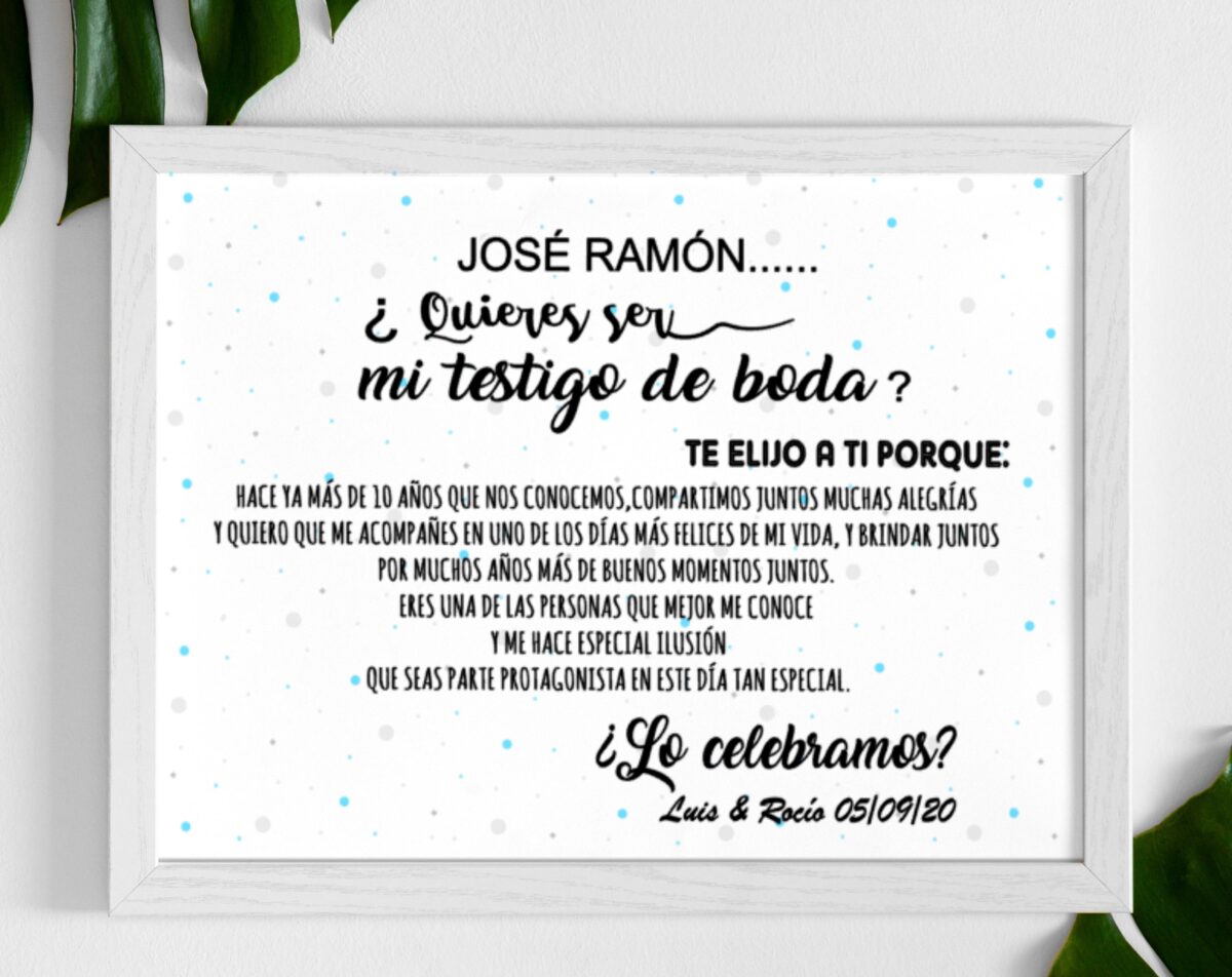 Marco y Lámina (Quieres ser mi testigo de boda) - Imagen 3