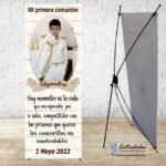 Banner Creativo para Eventos  COMUNIÓN TEXTO BEIGE