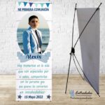 Banner Creativo para Eventos  COMUNIÓN TEXTO AZUL