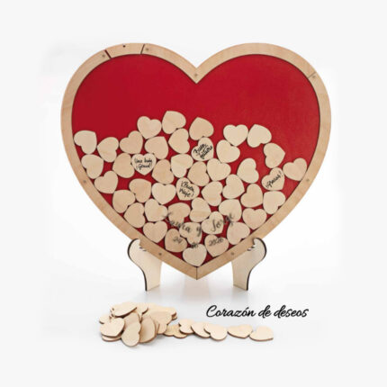 Corazón deseos de madera