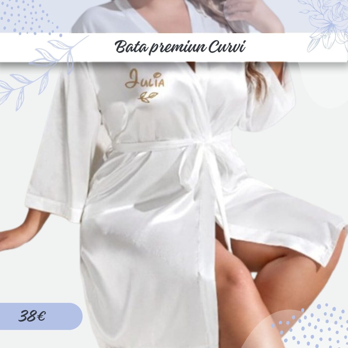 Bata de novia blanca CURVI PREMIUN - Imagen 1