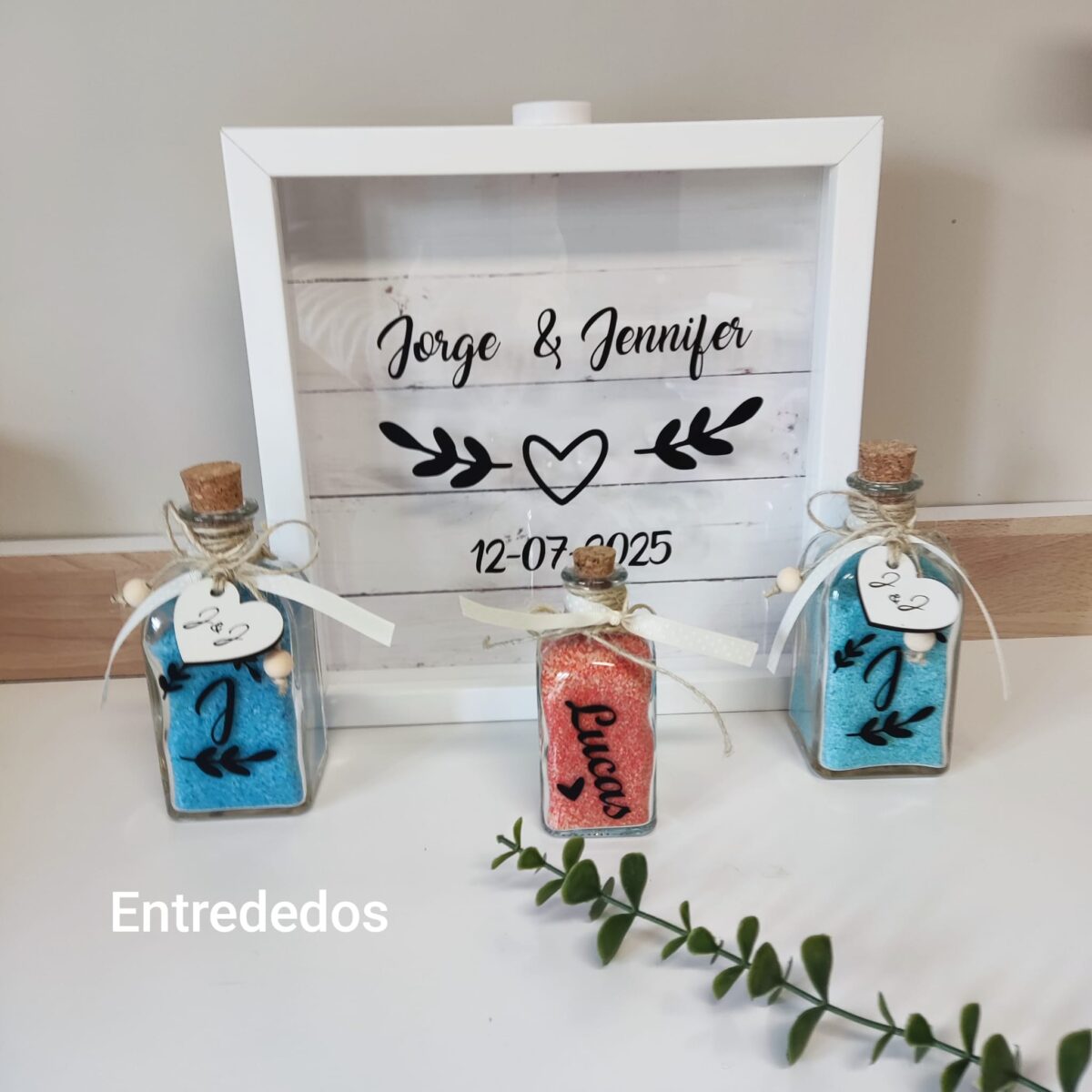 MARCO PARA RITUAL DE ARENA para boda con diseño espiga - Imagen 1
