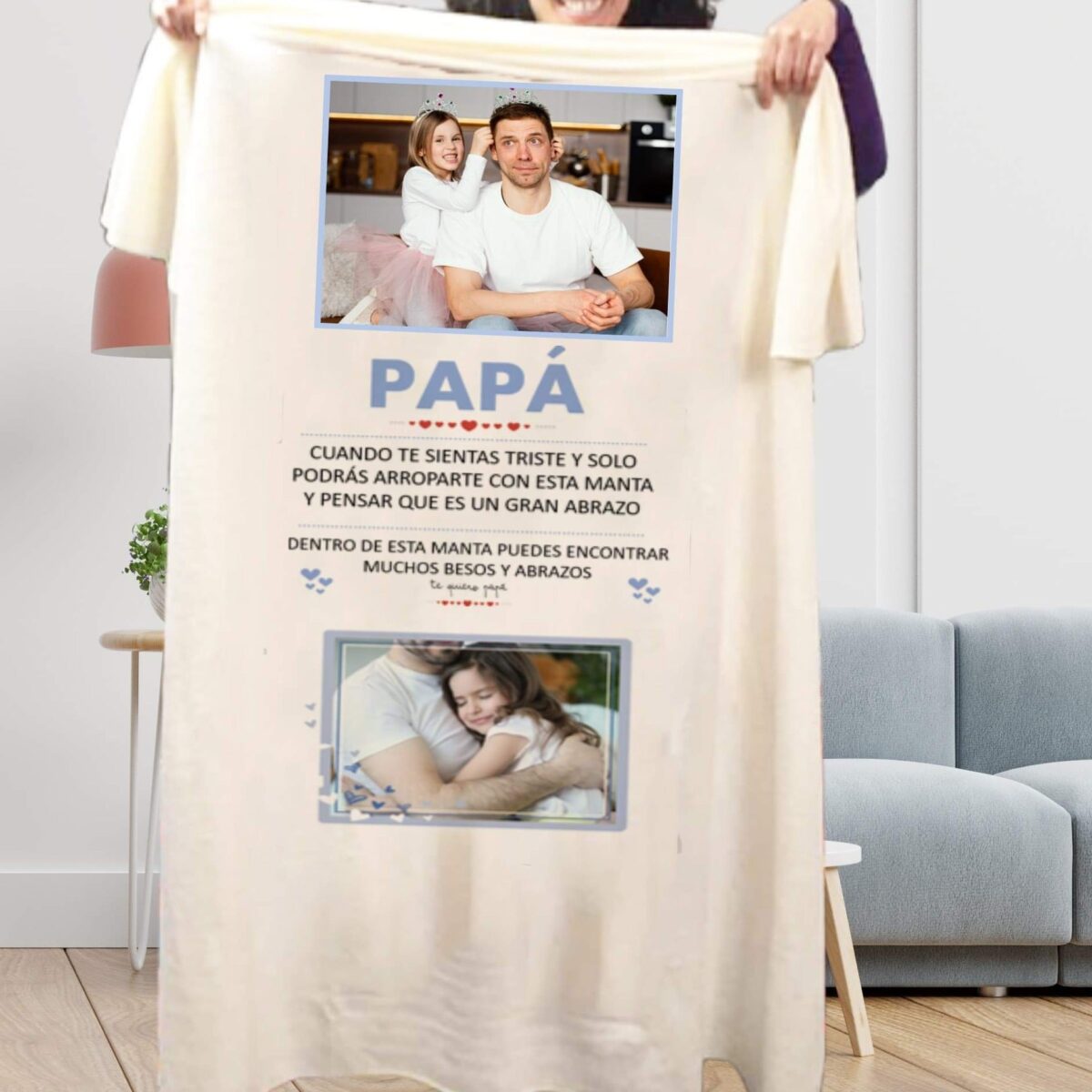 Manta polar personalizada PADRES Y ABUELOS - Imagen 2