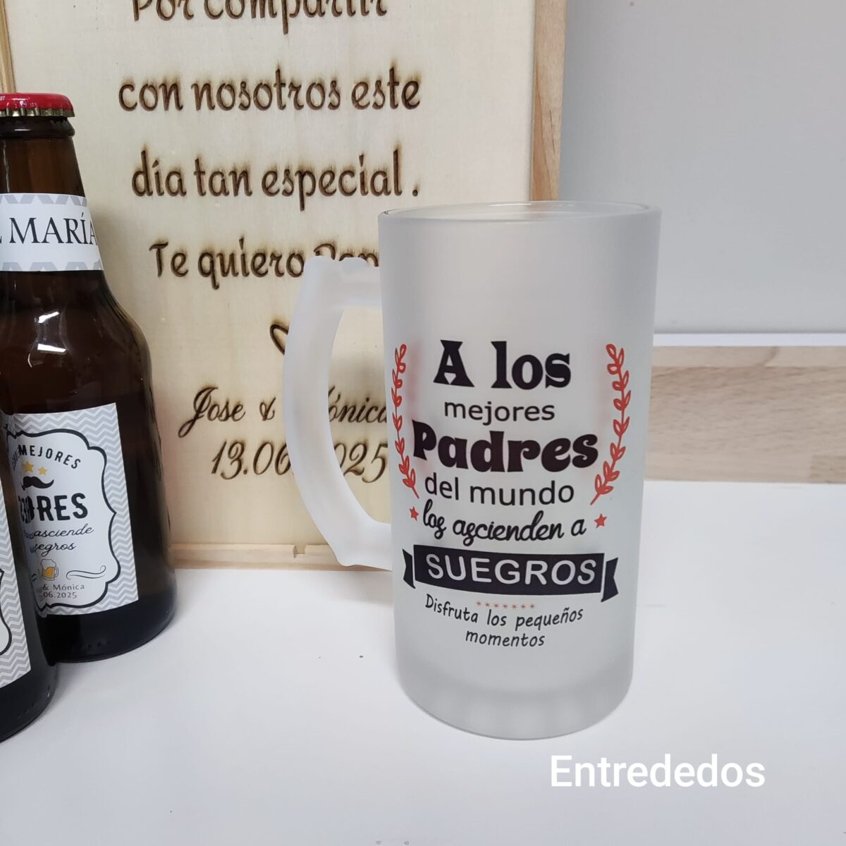 Caja de madera personalizada " LOS MEJORES PADRES" - Imagen 4