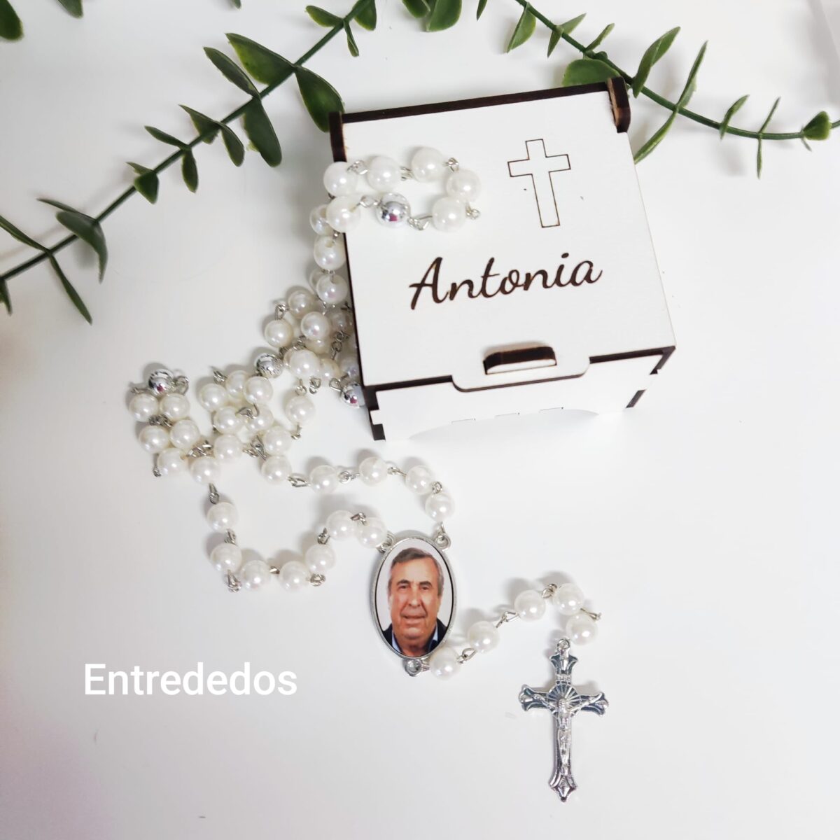 Collar de cuentas de rosario con "FOTOGRAFÍA" - Imagen 3