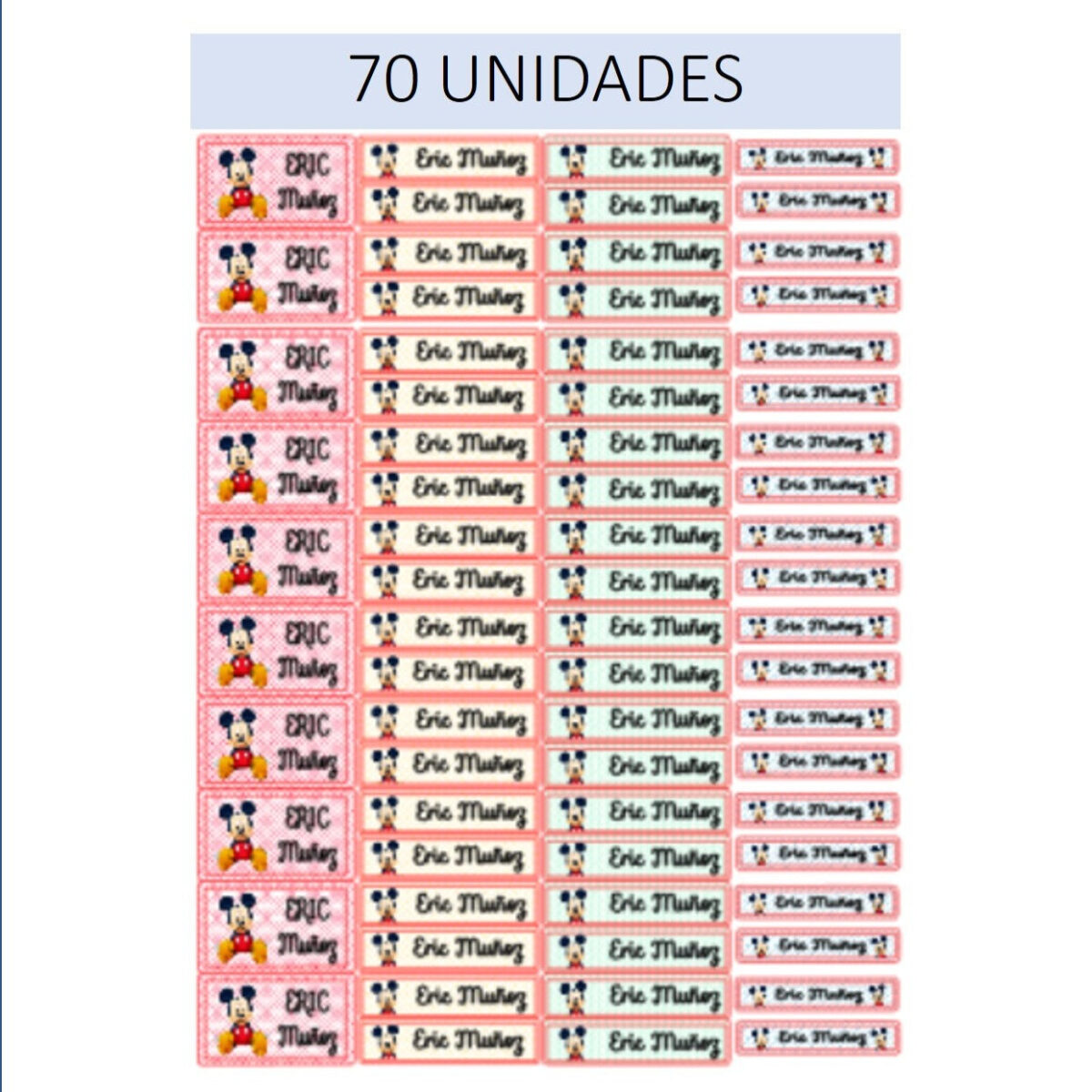Etiquetas adhesivas para material escolar - Imagen 4