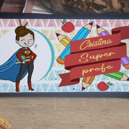 Cartera polipiel con diseño  SUPER PROFESORA