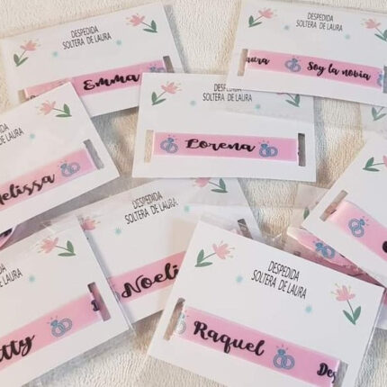 Pulseras de tela "NOMBRES"
