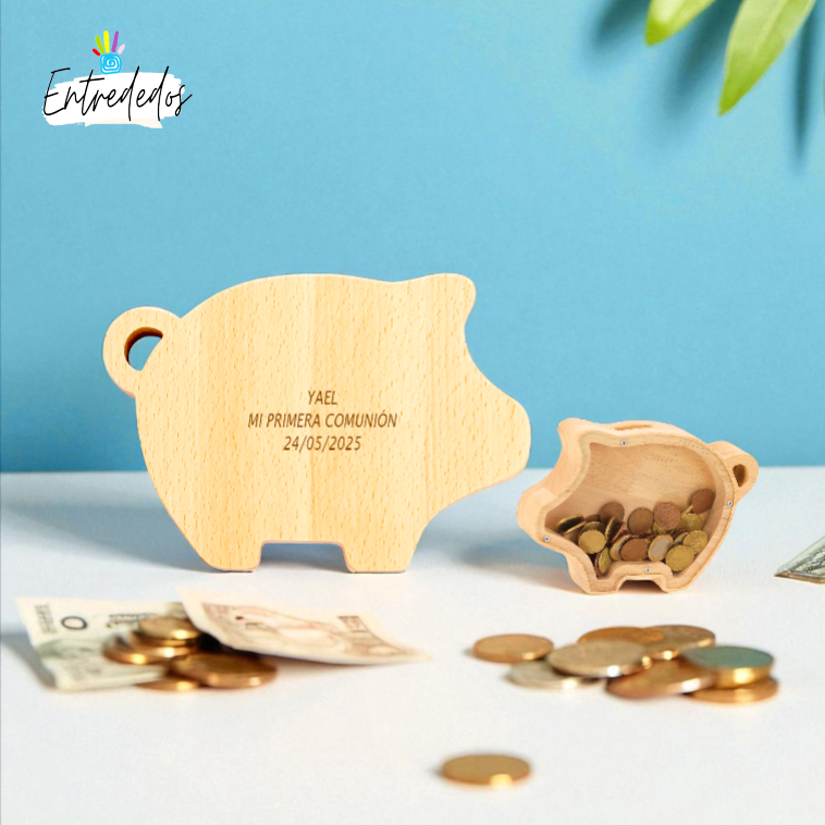 Hucha-cerdito-personalizada-barata Hucha Cerdito Personalizable – Perfecta para Peques - Imagen 1