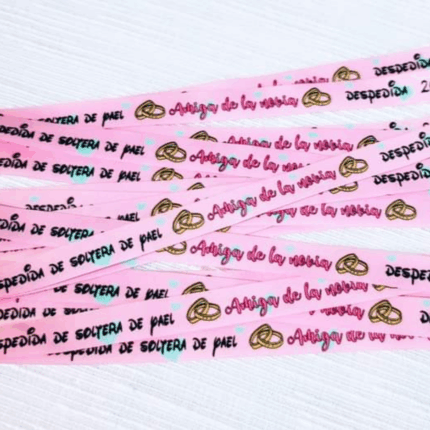 Pulseras de tela "AMIGA DE LA NOVIA"