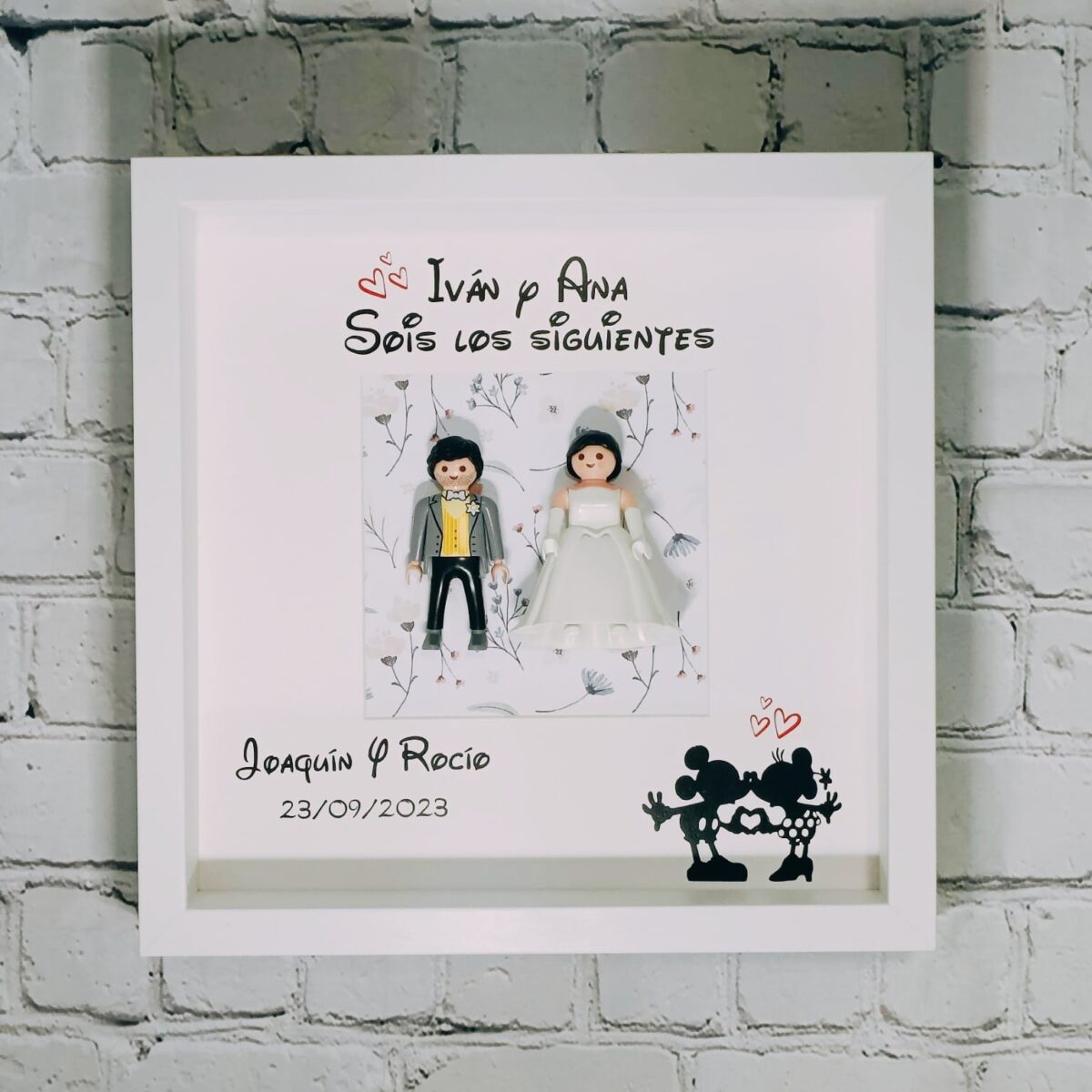 Cuadro Futuros Novios Playmobil HOMBRE + MUJER - Imagen 1