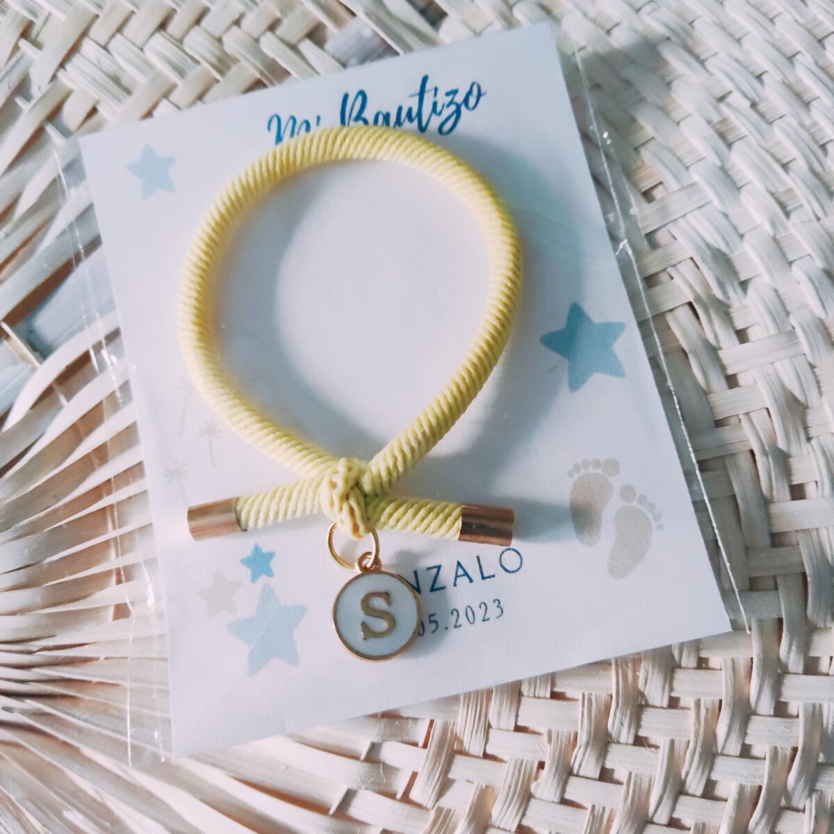 Pulsera elástica de colores con inicial - Imagen 9