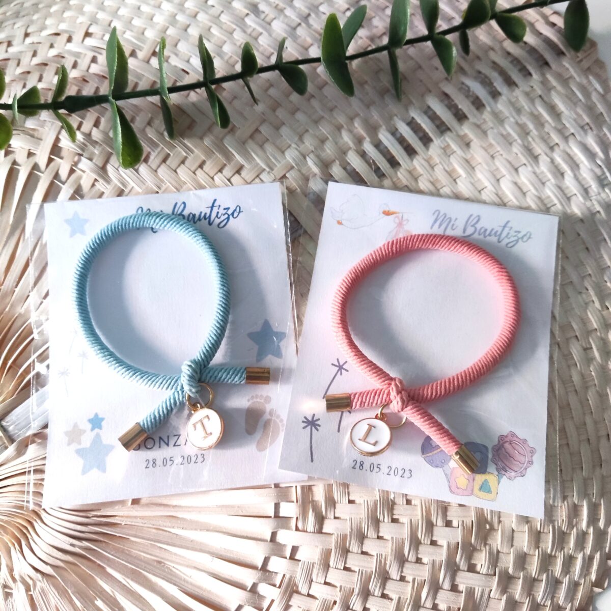 Pulsera elástica de colores con inicial - Imagen 7