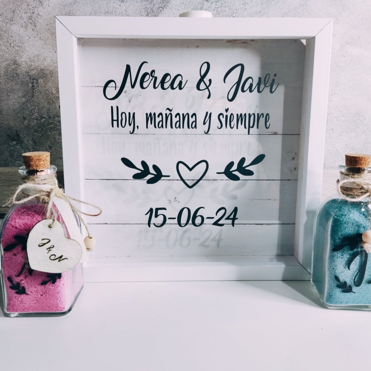 MARCO PARA RITUAL DE ARENA para boda con diseño espiga - Imagen 5
