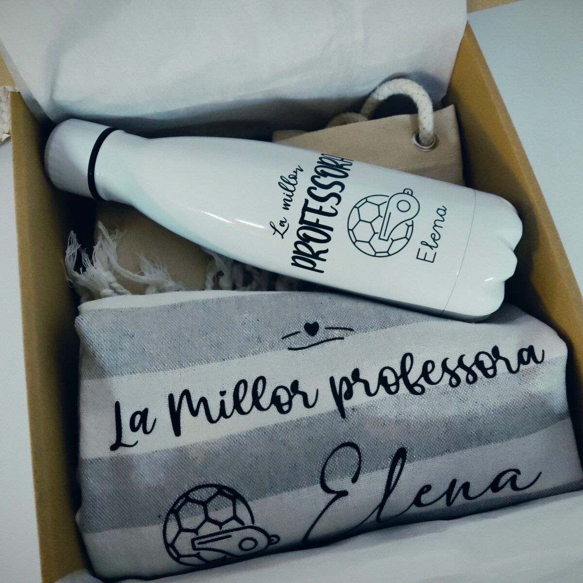 Kit  regalo profesor (bolsa Playa+ botella+ toalla pareo +neceser) - Imagen 3