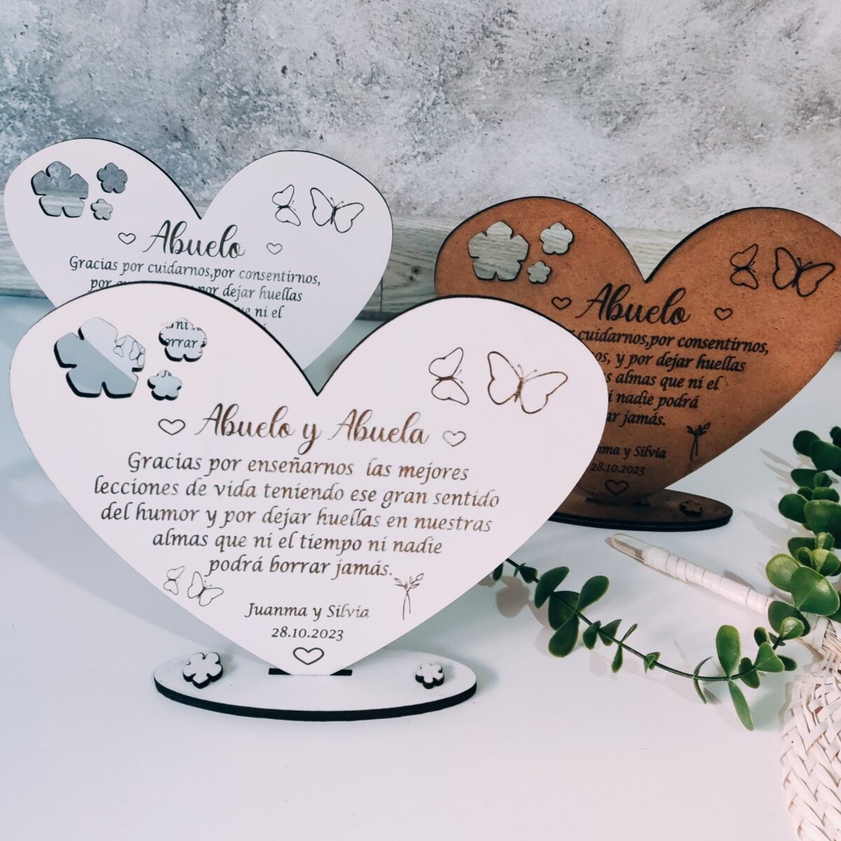 Corazon de madera para Madre, abuelos, testigo, madrina etc... - Imagen 7