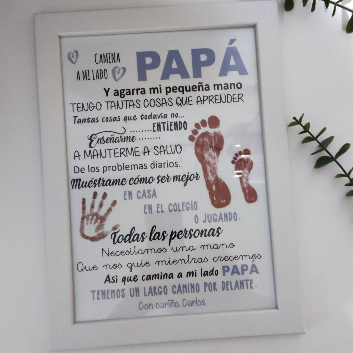 Marco y Lámina camina a mi lado papá - Imagen 4
