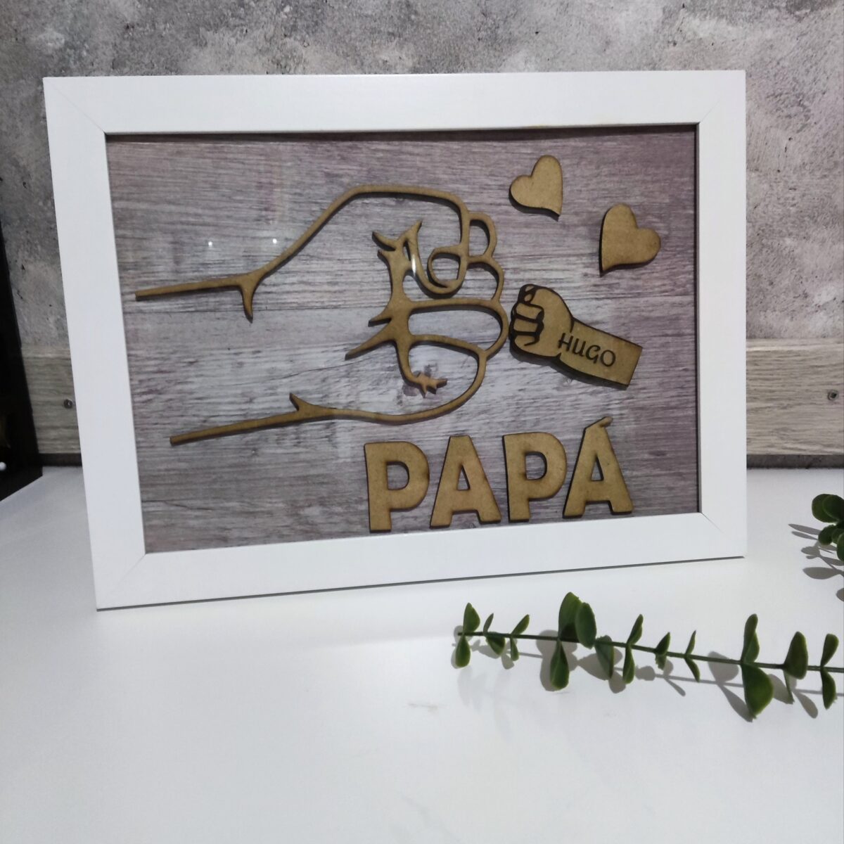 Marco golpe de puño MAMÁ O PAPÁ - Imagen 1