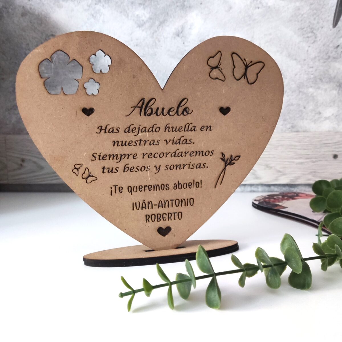 Corazon de madera para Madre, abuelos, testigo, madrina etc... - Imagen 10