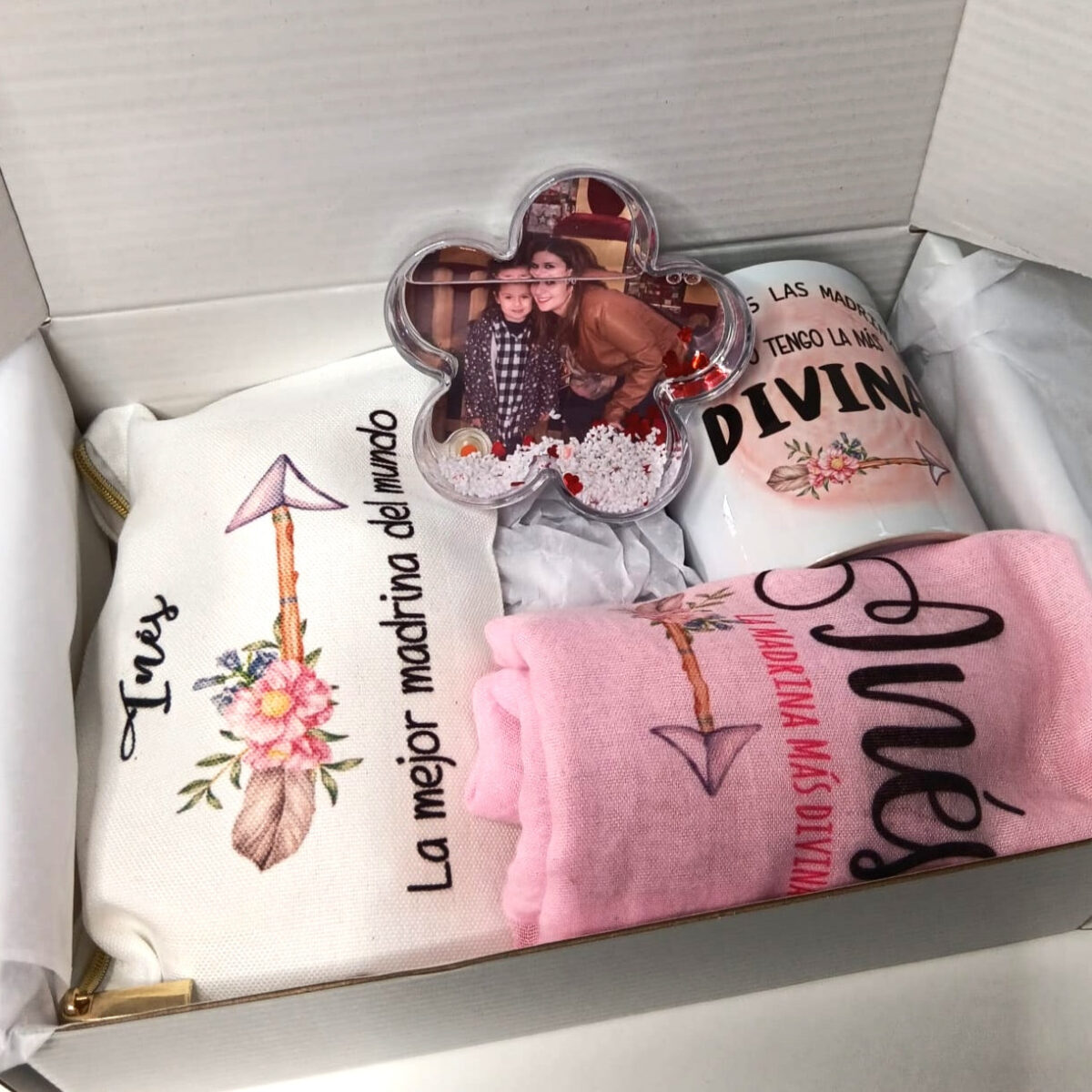 Kit regalo para madrinas diseño flecha - Imagen 4