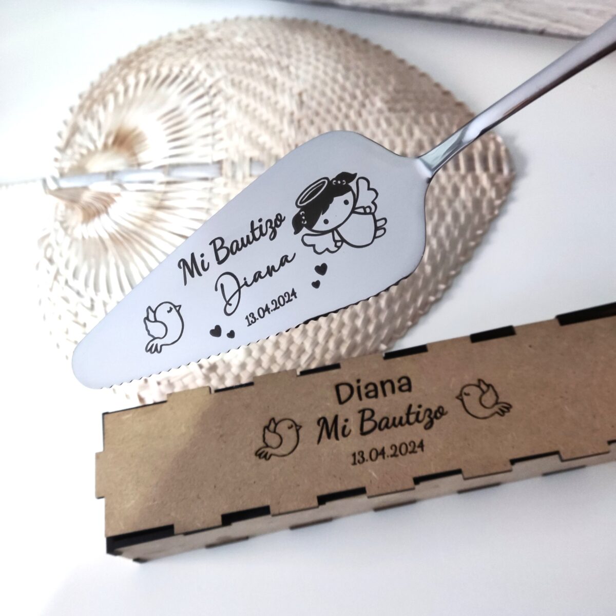 Pala para tarta personaliza + CAJA NATURAL - Imagen 19