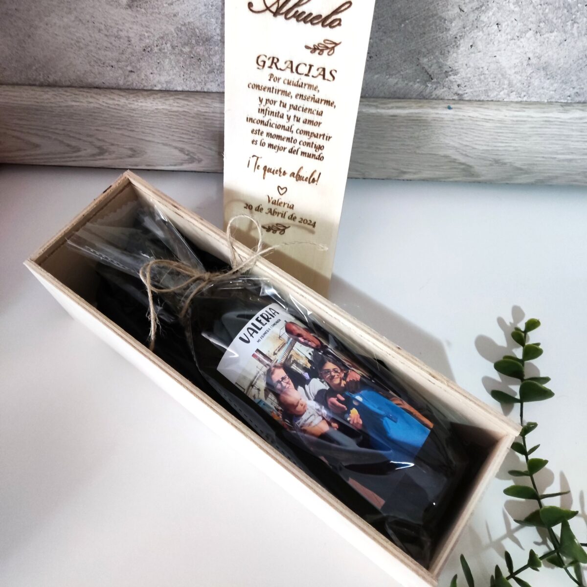 Caja de vino+ botella de vino 375ml - Imagen 8