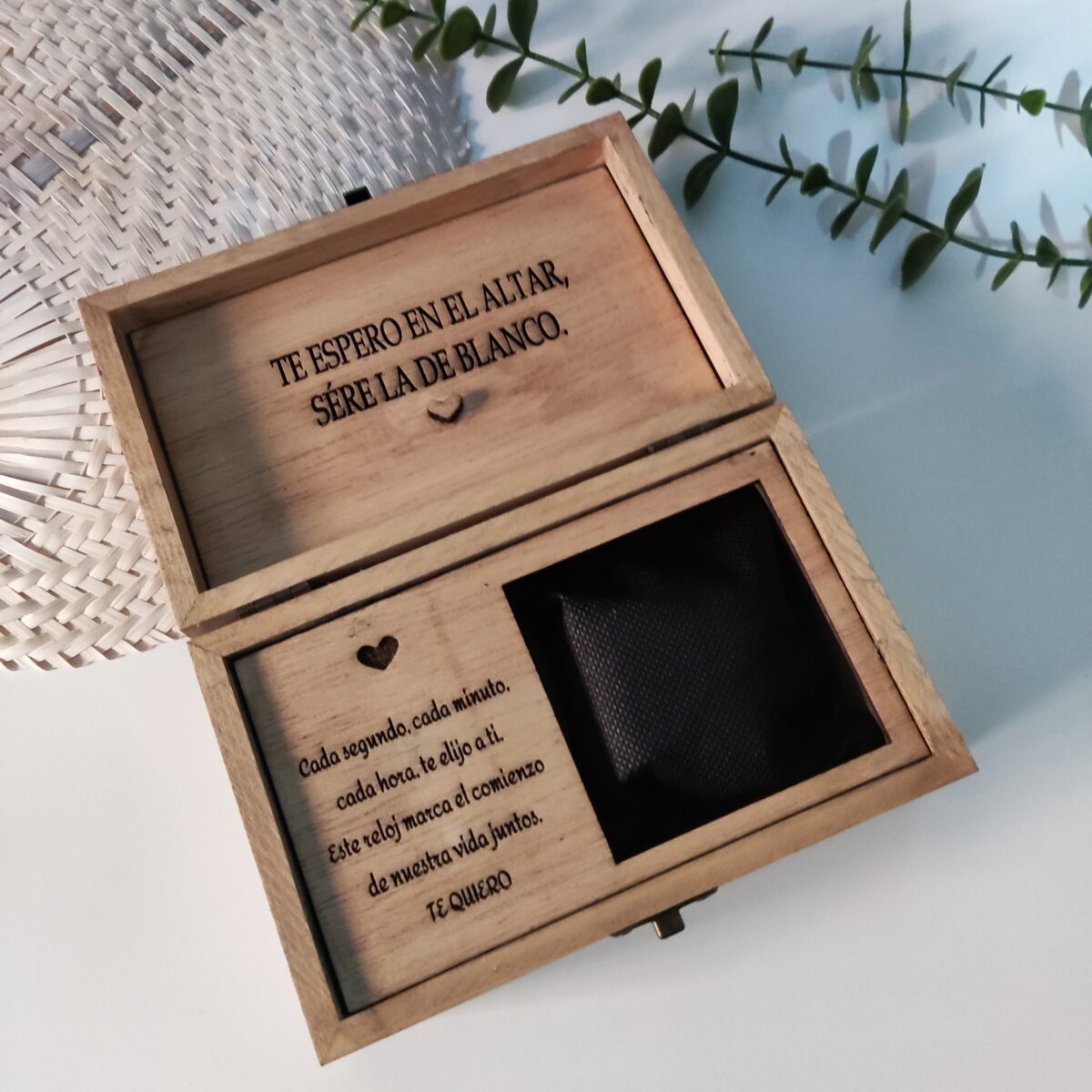 Caja personalizada para el reloj del novio, padre, hermano etc - Imagen 6